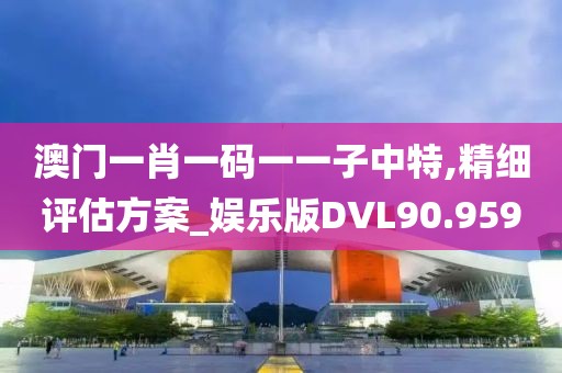 澳门一肖一码一一子中特,精细评估方案_娱乐版DVL90.959