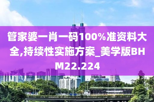 管家婆一肖一码100%准资料大全,持续性实施方案_美学版BHM22.224