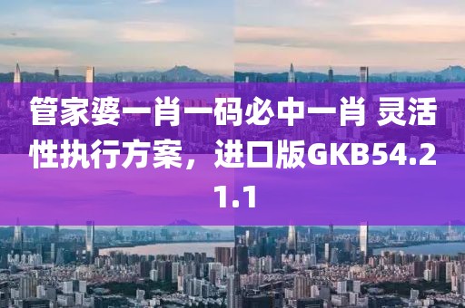 管家婆一肖一码必中一肖 灵活性执行方案，进口版GKB54.21.1