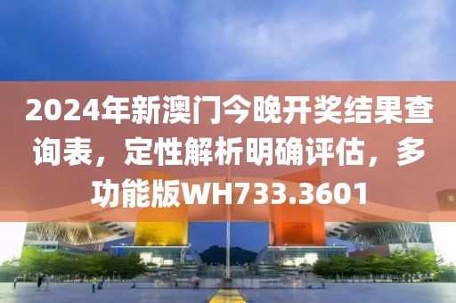 2024年新澳门今晚开奖结果查询表，定性解析明确评估，多功能版WH733.3601
