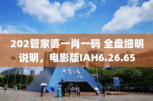 202管家婆一肖一码 全盘细明说明，电影版IAH6.26.65
