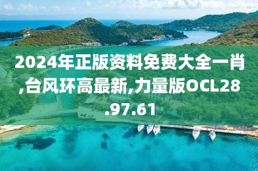 2024年正版资料免费大全一肖,台风环高最新,力量版OCL28.97.61