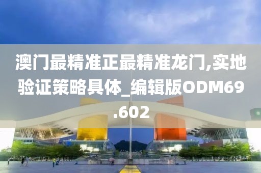 澳门最精准正最精准龙门,实地验证策略具体_编辑版ODM69.602