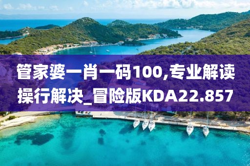 管家婆一肖一码100,专业解读操行解决_冒险版KDA22.857