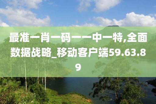 最准一肖一码一一中一特,全面数据战略_移动客户端59.63.89