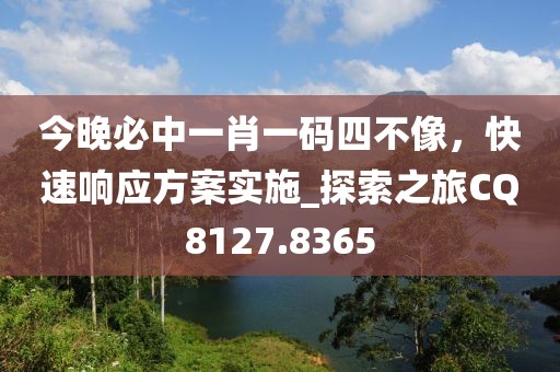 今晚必中一肖一码四不像，快速响应方案实施_探索之旅CQ8127.8365