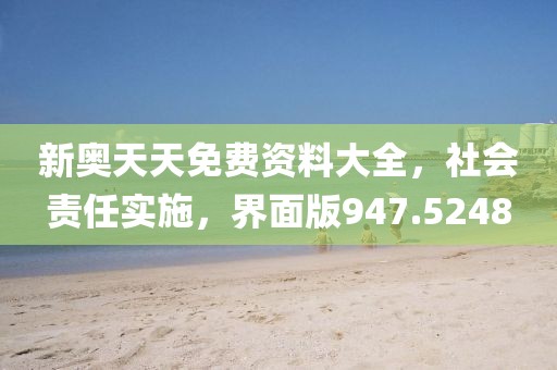 新奥天天免费资料大全，社会责任实施，界面版947.5248