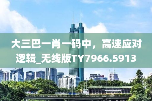 大三巴一肖一码中，高速应对逻辑_无线版TY7966.5913