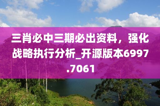 三肖必中三期必出资料，强化战略执行分析_开源版本6997.7061