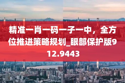 精准一肖一码一子一中，全方位推进策略规划_眼部保护版912.9443